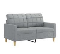 vidaXL Sofá de 2 plazas de Tela Gris Claro 120 cm, sofá, sofá tapizado, sofá de 2 Personas, sofás, sofá de salón, sofá de Dos Personas, sofá de Tela
