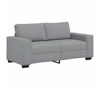 vidaXL Sofá de 2 plazas, sofá gris claro para sala de estar/oficina, sofá biplaza de tela de 180 cm con marco de madera y metal