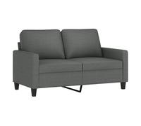 vidaXL Sofá de 2 plazas de tela gris oscuro 120 cm