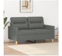 vidaxl Sofá de 2 plazas de tela gris oscuro 120 cm