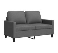 vidaXL Sofá de 2 plazas de tela gris oscuro 120 cm