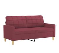 vidaXL Sofá de 2 plazas de Tela Rojo Tinto 140 cm, sofá, sofá tapizado, sofá de 2 Personas, sofás, sofá de salón, sofá de Dos Personas, sofá de Tela