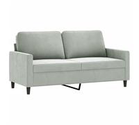 vidaXL Sofá de 2 plazas de Terciopelo Gris Claro 140 cm