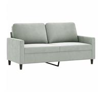 vidaXL Sofá de 2 plazas de Terciopelo Gris Claro 140 cm