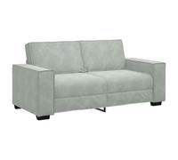 vidaXL Sofá de 2 plazas de Terciopelo Gris Claro 140 cm