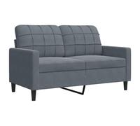 VidaXL Sofá de 2 Plazas de Terciopelo Gris Oscuro 120 cm - Loveseat Para Salón, Tapizado