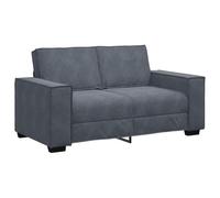 vidaXL Sofá de 2 plazas de Terciopelo Gris Oscuro 120 cm