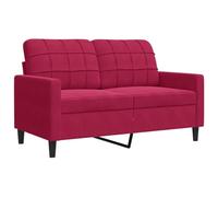 vidaXL Sofá de 2 plazas de Terciopelo Rojo Tinto 120 cm, sofá, loveseat, sofá de salón, sofás, sofá tapizado, Asientos de salón, sofá de 2 Personas