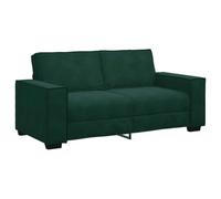 vidaXL Sofá de 2 plazas de Terciopelo Verde Oscuro 140 cm