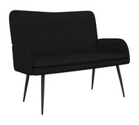 vidaXL Sofá de 2 Plazas Negro 115 x 61 x 87 cm Tela