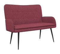 vidaXL Sofá de 2 Plazas Rojo Vino Tinto 115 x 61 x 87 cm Tela, Sala, sofá Moderno, Asiento cómodo, loveseat contemporáneo, sofá Elegante, Mueble Minimalista, Relax
