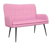 vidaXL Sofá de 2 Plazas Rosa 115 x 61 x 87 cm Tela, Sala, sofá Moderno, Asiento cómodo, loveseat contemporáneo, sofá Elegante, Mueble Minimalista, Relax