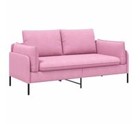 vidaXL Sofá de 2 Plazas Rosa 188 x 81 x 89 cm Tela