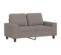 vidaXL Sofá de 2 Plazas, Sofá con Respaldo Reposabrazos, Sofá de Descanso Televisión, Asiento Tapizado para Salón Oficina, Tela Gris Taupe