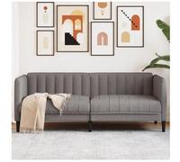 vidaxl Sofá de 2 plazas tela gris taupe