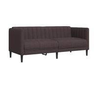 vidaXL Sofá de 2 Plazas, Asiento de Relax Televisión con Respaldo Reposabrazos, Sillón Tapizado de Descanso, Mueble para Salón, Tela Marrón Oscuro