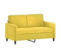 Vidaxl sofá de 2 plazas terciopelo amarillo 120 cm