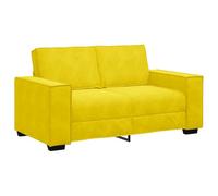 vidaXL Sofá de 2 plazas Terciopelo Amarillo 120 cm