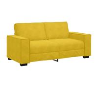 vidaXL Sofá de 2 plazas Terciopelo Amarillo 140 cm