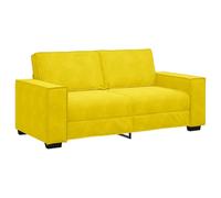 vidaXL Sofá de 2 plazas Terciopelo Amarillo 140 cm