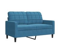 Vidaxl sofá de 2 plazas terciopelo azul 120 cm