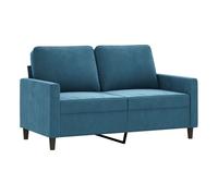 vidaXL Sofá de 2 plazas Terciopelo Azul 120 cm