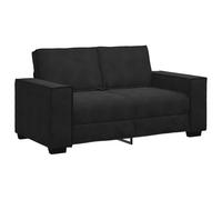 vidaXL Sofá de 2 plazas Terciopelo Negro 120 cm