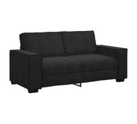 vidaXL Sofá de 2 plazas Terciopelo Negro 140 cm