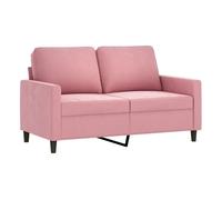 Vidaxl sofá de 2 plazas terciopelo rosa 120 cm