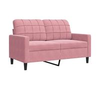 Vidaxl sofá de 2 plazas terciopelo rosa 120 cm