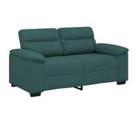vidaXL Sofá de 2 plazas Verde Oscuro, 160x81x84 cm, Tela