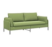 vidaXL Sofá de 3 plazas 3 Plaza Verde Claro 222 x 81 x 89 cm