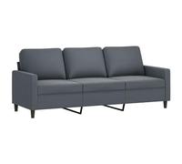 vidaXL Sofá de 3 Plazas, Asiento con Reposabrazos Respaldo, Sillón de Descanso Televisión, Sofá Tapizado para Salón, Terciopelo Gris Oscuro