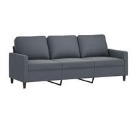 vidaXL Sofá de 3 Plazas, Asiento con Reposabrazos Respaldo, Sillón de Descanso Televisión, Sofá Tapizado para Salón, Terciopelo Gris Oscuro