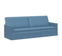 vidaXL Sofá de 3 plazas Azul 220 x 81 x 82 cm Tela de Pana