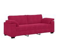 vidaXL Sofá de 3 plazas color rojo vino 178 cm terciopelo sofá sofá tres plazas terciopelo modular