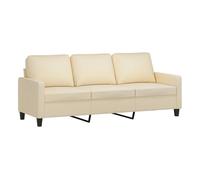 Vidaxl sofá de 3 plazas de tela crema 180 cm