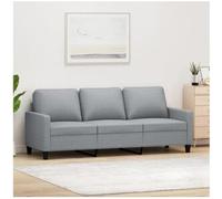 vidaxl Sofá de 3 plazas de tela gris claro 180 cm