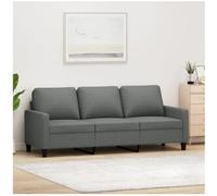 vidaxl Sofá de 3 plazas de tela gris oscuro 180 cm