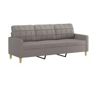 Vidaxl sofá de 3 plazas de tela gris taupe 180 cm