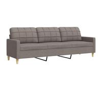 vidaXL Sofá de 3 plazas de Tela Gris Taupe 210 cm