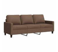 vidaXL Sofá de 3 plazas de Tela marrón 180 cm