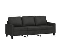 Vidaxl sofá de 3 plazas de tela negro 180 cm
