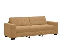 vidaXL Sofá de 3 plazas de Terciopelo marrón de 180 cm. Tiene un diseño Moderno y Asientos súper cómodos. Es Ideal para Salas de Estar y le da un Toque Elegante y Lujoso a Cualquier decoración.