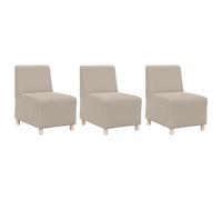 vidaXL Sofá de 3 plazas en Tela de Corduroy Gris Claro de, con Cojines de Espuma. Medidas: 55 x 74 x 82 cm. Es un sofá Moderno, Ideal para Interiores, con una Estructura de Madera de ingeniería y Pat
