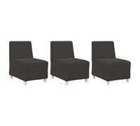 vidaXL Sofá de 3 plazas en Tela de Corduroy Gris Oscuro, Medidas 55 x 74 x 82 cm. Tiene Asientos Acolchados de Espuma y Patas sintéticas. Este Material es Transpirable, Ideal para Estar cómodo en CAS