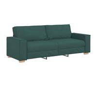 vidaXL Sofá contemporáneo Verde Oscuro para Sala de Estar de 3 plazas, sofá de poliéster, Muebles Interiores Atractivos y cómodos, diseño Resistente al desvanecimiento, fácil de Montar