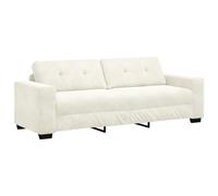 vidaXL Sofá de 3 plazas en Terciopelo Crema de, 180 cm, diseño Moderno, Asiento cómodo. Ideal para Salas de Estar, Este sofá tapizado es Elegante decoración contemporánea. Es un
