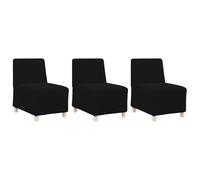 vidaXL Sofá de 3 plazas en Terciopelo Negro, Medidas 55 x 74 x 82 cm. Tiene una Estructura de Madera y Cojines de Espuma Que Son cómodos. Es un Material Transpirable, Ideal para Interiores. Se Monta
