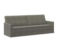 vidaXL Sofá de 3 plazas Gris Claro 220 x 81 x 82 cm Tela de Pana